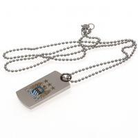 Manchester City F.C. Colour Crest Dog Tag &amp;amp; Chain EC