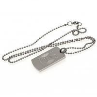 Manchester City F.C. Engraved Crest Dog Tag &amp;amp; Chain EC