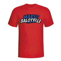 mario balotelli comic book t shirt red kids