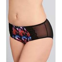 Maxine Dark Floral Print Mid Rise Briefs