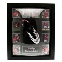 manchester united fc giggs signed boot framed