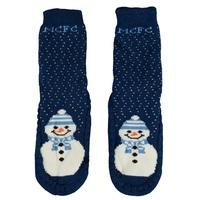 Manchester City Christmas Socks - navy- Womens