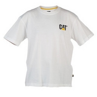 Machine Mart Xtra Cat® - White Trademark T-Shirt (Medium)