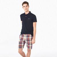 madras shorts red