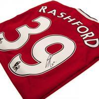 manchester united fc rashford signed shirt