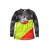 Madison Alpine Youth Long Sleeve Jersey | Black/Green - L