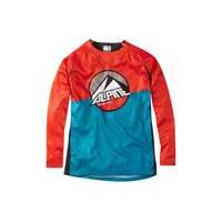 Madison Alpine Youth Long Sleeve Jersey | Red/Blue - M