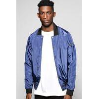 MA1 Nylon Jacket With Poppers - navy