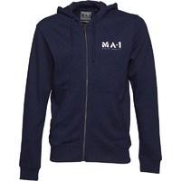 ma 1 mens chopper zip thru hoody marine indigo