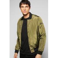 MA1 Nylon Jacket With Poppers - khaki