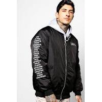 MA1 Bomber With City Print - black