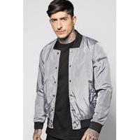 MA1 Nylon Jacket With Poppers - slate