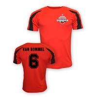 mark van bommel psv eindhoven sports training jersey red