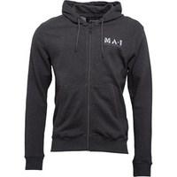 MA-1 Mens Chopper Zip Thru Hoody Marl Charcoal