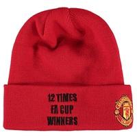 Manchester United New Era FA Cup Winners Basic Cuff Hat - Red - Adult, Red