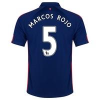 Manchester United Third Shirt 2014/15 - Kids with Marcos Rojo 5 printi, Blue