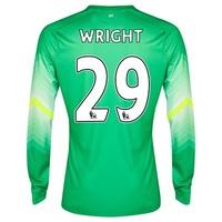 Manchester City Goalkeeper Shirt 2014/15 Lt Green with Wright 29 print, Green