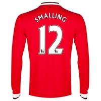 Manchester United Home Shirt 2014/15 - Long Sleeve - Kids with Smallin, Red
