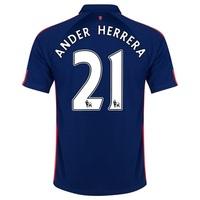 Manchester United Third Shirt 2014/15 - Kids with Herrera 21 printing, Blue