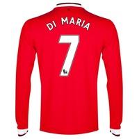 Manchester United Home Shirt 2014/15 - Long Sleeve - Kids with Di Marí, Red