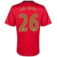 Manchester United Home Shirt 2012/13 - Youths with Sir Alex 26 printi, Red