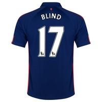 Manchester United Third Shirt 2014/15 - Kids with Blind 17 printing, Blue