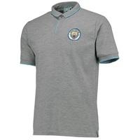 Manchester City Classic Slim Fit Polo Shirt - Grey Marl, Grey