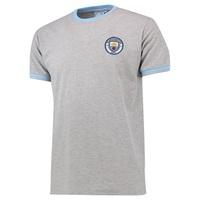 Manchester City Classic Pique T-Shirt - Grey Marl, Grey