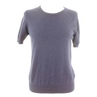 Marks & Spencer Size 10 Purple short sleeved Cashmere Jumper
