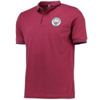 manchester city classic slim fit polo shirt maroon maroon