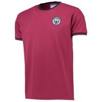 manchester city classic pique t shirt maroon maroon