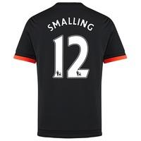 Manchester United Third Shirt 2015/16 - Kids Black with Smalling 12 pr, Black