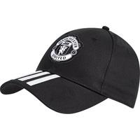 Manchester United 3 Stripe Cap - Black, Black