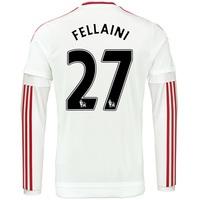 manchester united away shirt 201516 long sleeve white with fellaini wh ...