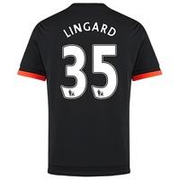 Manchester United Third Shirt 2015/16 - Kids Black with Lingard 35 pri, Black