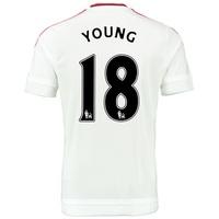 Manchester United Away Baby Kit 2015/16 White with Young 18 printing, White