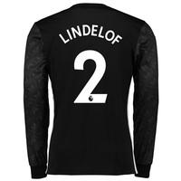 Manchester United Away Shirt 2017-18 - Long Sleeve with Lindelof TBC p, Black