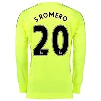 Manchester United Away Goalkeeper Shirt 2015/16 - Kids Yellow with S.R, Yellow