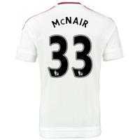 Manchester United Away Baby Kit 2015/16 White with McNair 33 printing, White