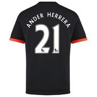 Manchester United Third Shirt 2015/16 - Kids Black with Ander Herrera, Black