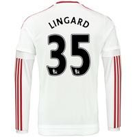 Manchester United Away Shirt 2015/16 - Long Sleeve White with Lingard, White