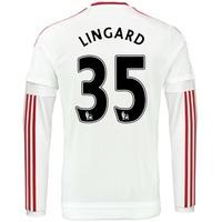 manchester united away shirt 201516 long sleeve white with lingard whi ...