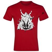 manchester united never follow graphic t shirt red red