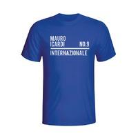 mauro icardi inter milan squad t shirt blue