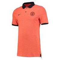 manchester city authentic grand slam polo orange orange