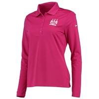 manchester city victory polo long sleeve womens pink pink