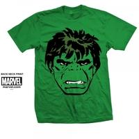 Marvel Comics Hulk Big Head Mens Green T Shirt Large