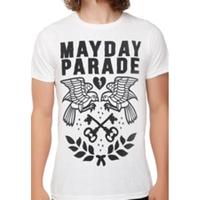 Mayday Parade - Bird And Keys Unisex X-Large T-Shirt - White
