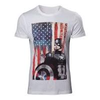 Marvel Comics Captain America Civil War Stars and Stripes Small T-Shirt