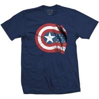 Marvel Comics - Captain America American Shield Men\'s Medium T-Shirt - Black
